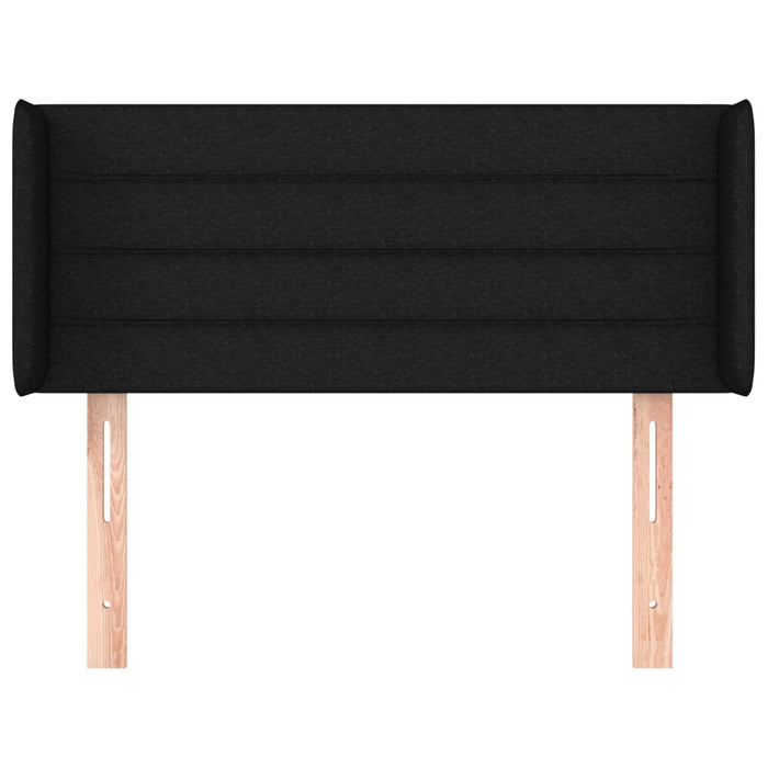 Tăblie de pat cu aripioare negru 93x16x78/88 cm textil - WALTI WALTI