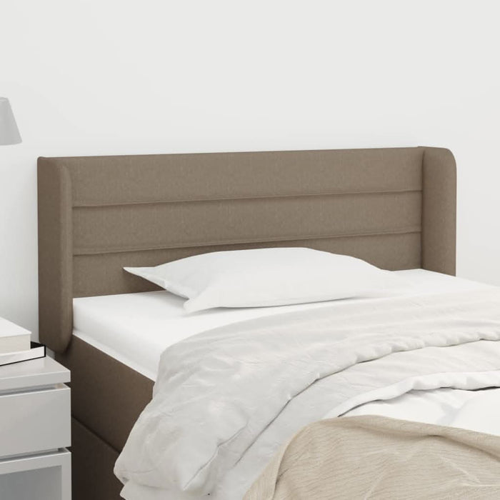 Tăblie de pat cu aripioare gri taupe 93x16x78/88 cm textil - WALTI WALTI