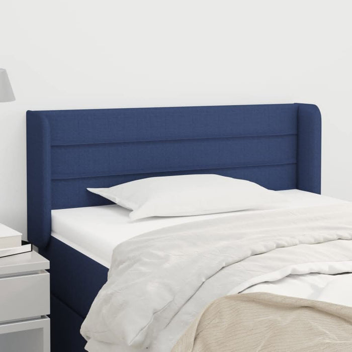 Tăblie de pat cu aripioare albastru 93x16x78/88 cm textil - WALTI WALTI