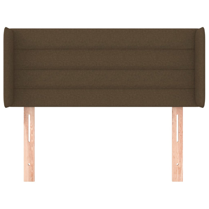 Tăblie de pat cu aripioare maro închis 103x16x78/88 cm textil - WALTI WALTI
