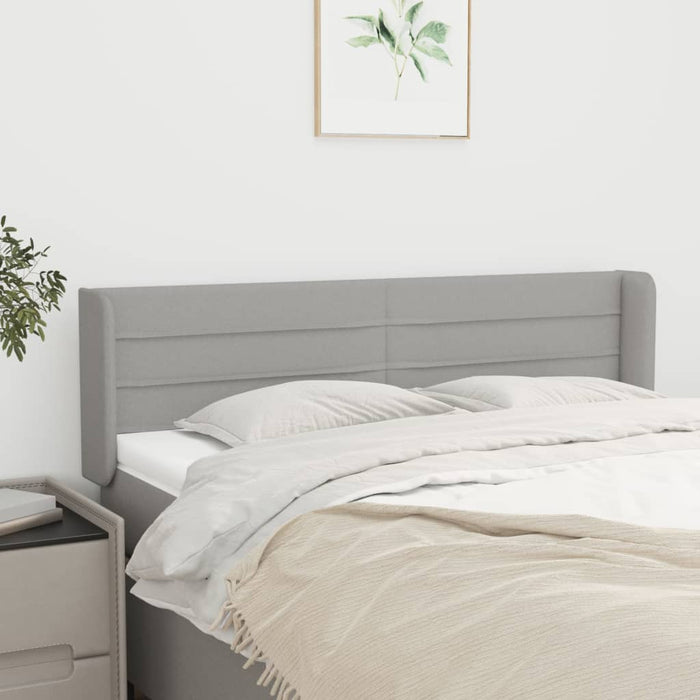 Tăblie de pat cu aripioare gri deschis 147x16x78/88 cm textil - WALTI WALTI