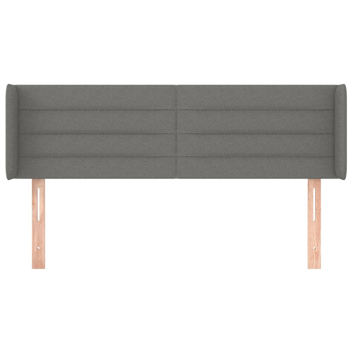 Tăblie de pat cu aripioare gri închis 147x16x78/88 cm textil - WALTI WALTI