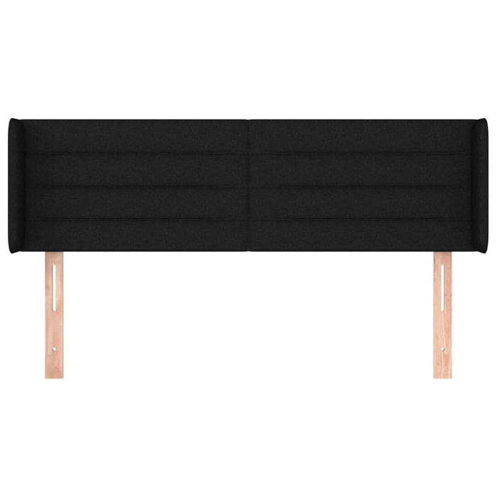Tăblie de pat cu aripioare negru 147x16x78/88 cm textil - WALTI WALTI