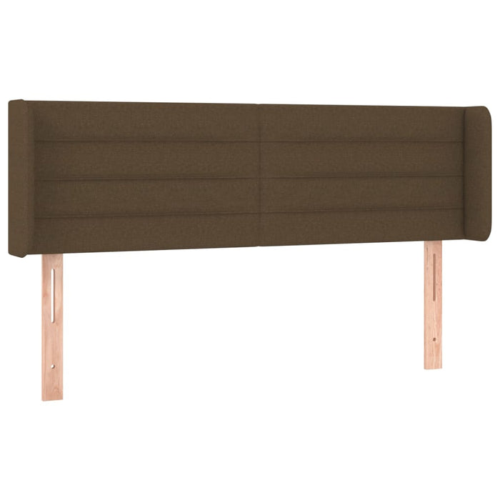 Tăblie de pat cu aripioare maro închis 147x16x78/88 cm textil - WALTI WALTI