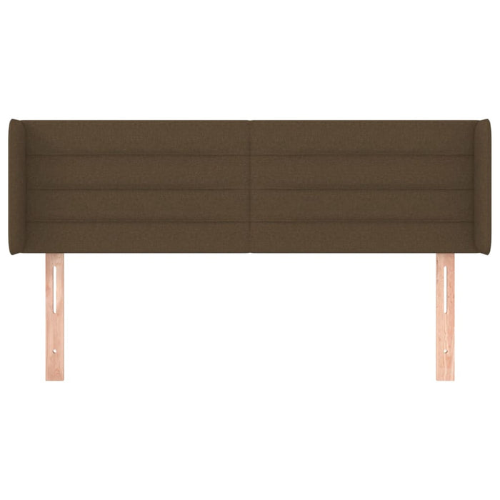 Tăblie de pat cu aripioare maro închis 147x16x78/88 cm textil - WALTI WALTI