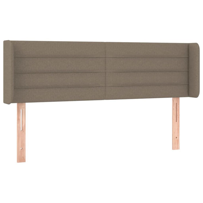 Tăblie de pat cu aripioare gri taupe 147x16x78/88 cm textil - WALTI WALTI