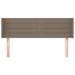 Tăblie de pat cu aripioare gri taupe 147x16x78/88 cm textil - WALTI WALTI