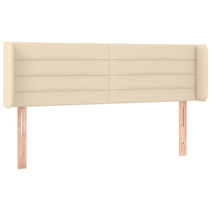 Tăblie de pat cu aripioare crem 147x16x78/88 cm textil WALTI