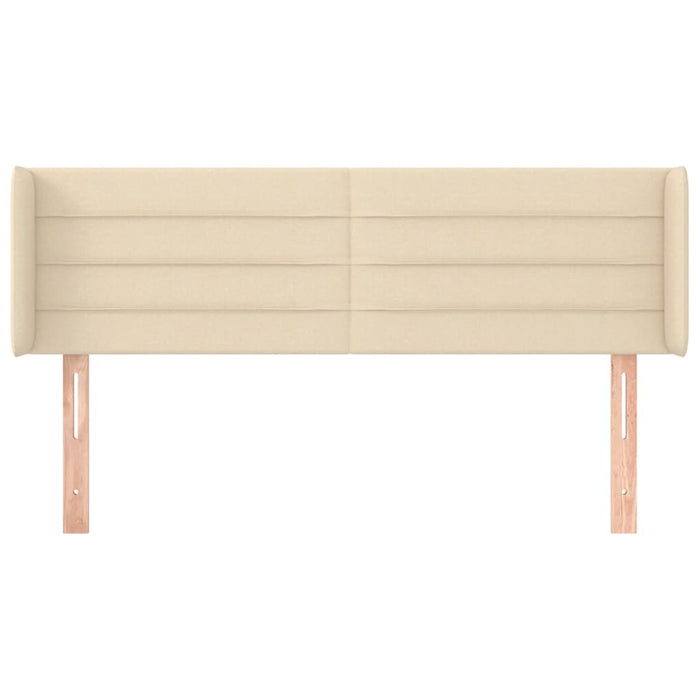 Tăblie de pat cu aripioare crem 147x16x78/88 cm textil WALTI