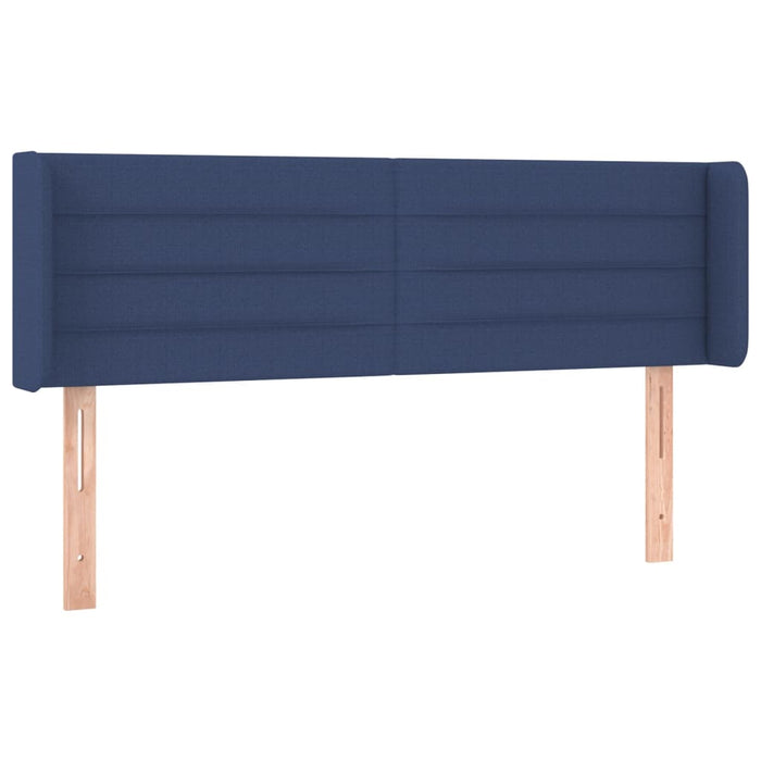Tăblie de pat cu aripioare, albastru, 147x16x78/88 cm textil - WALTI WALTI