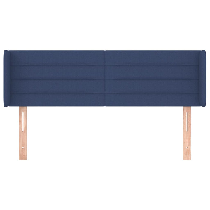 Tăblie de pat cu aripioare, albastru, 147x16x78/88 cm textil - WALTI WALTI