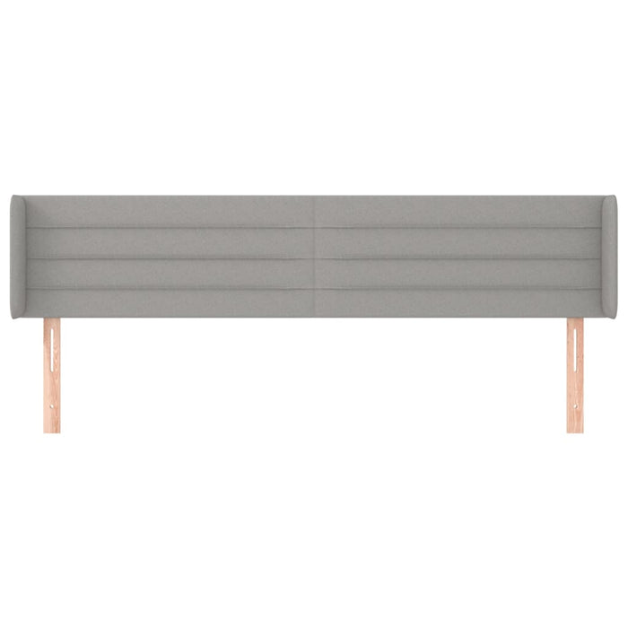 Tăblie de pat cu aripioare gri deschis 163x16x78/88 cm textil WALTI