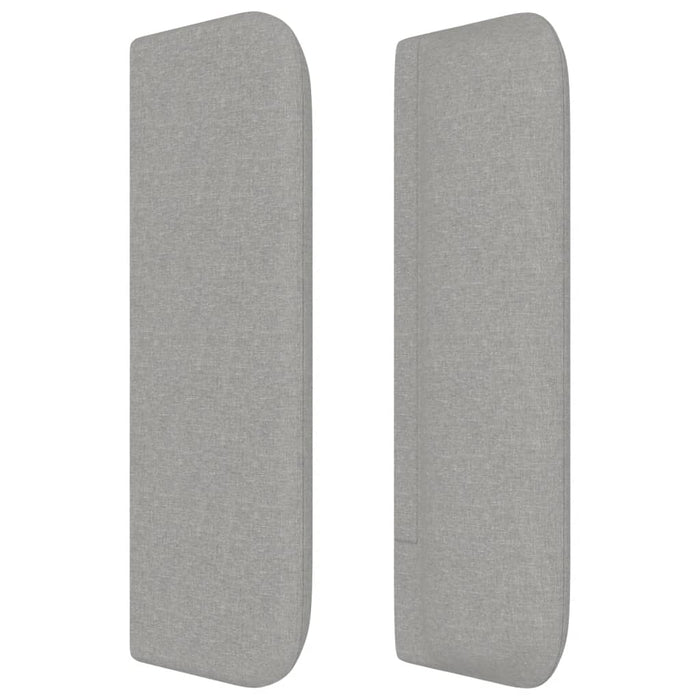 Tăblie de pat cu aripioare gri deschis 163x16x78/88 cm textil WALTI