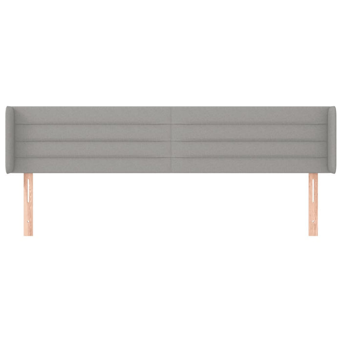 Tăblie de pat cu aripioare gri deschis 183x16x78/88 cm textil - WALTI WALTI