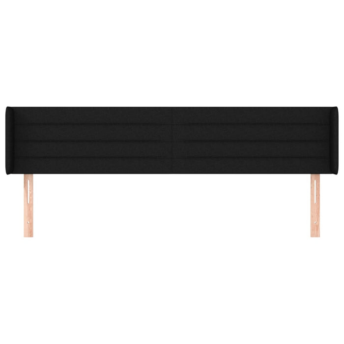 Tăblie de pat cu aripioare negru 183x16x78/88 cm textil - WALTI WALTI