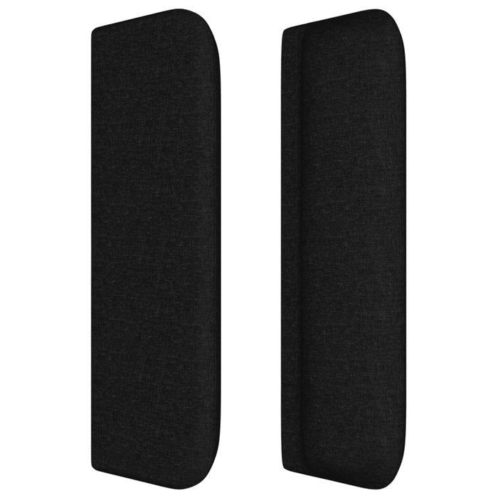 Tăblie de pat cu aripioare negru 183x16x78/88 cm textil - WALTI WALTI