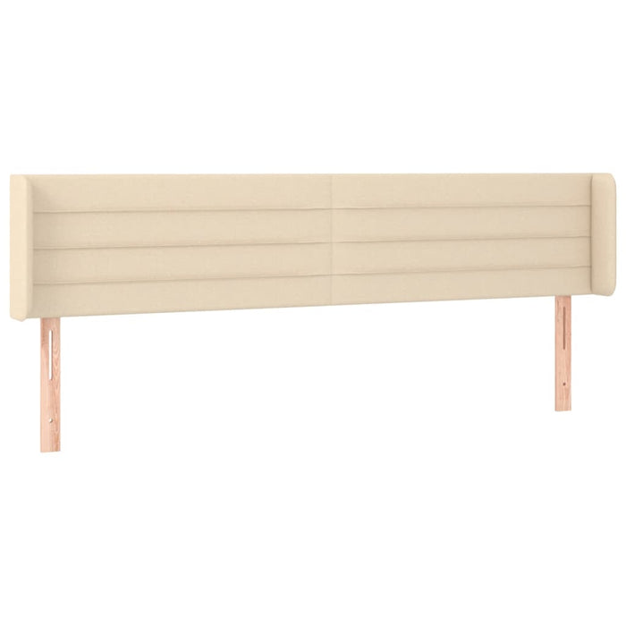 Tăblie de pat cu aripioare, crem, 183x16x78/88 cm textil - WALTI WALTI