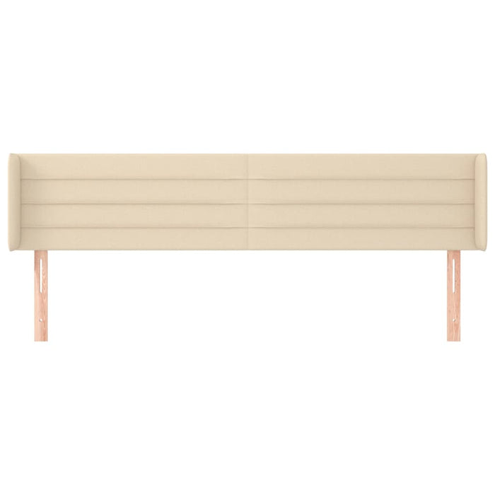 Tăblie de pat cu aripioare, crem, 183x16x78/88 cm textil - WALTI WALTI