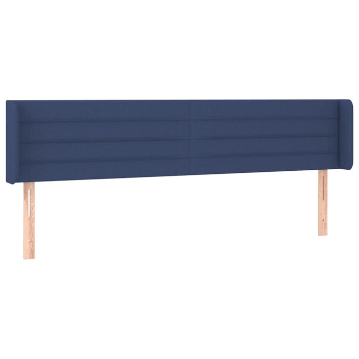 Tăblie de pat cu aripioare, albastru, 183x16x78/88 cm textil - WALTI WALTI