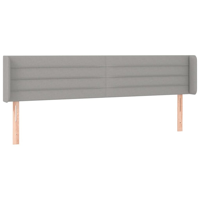 Tăblie de pat cu aripioare gri deschis 203x16x78/88 cm textil - WALTI WALTI