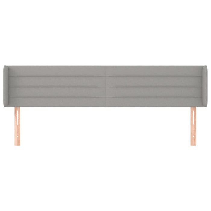 Tăblie de pat cu aripioare gri deschis 203x16x78/88 cm textil - WALTI WALTI