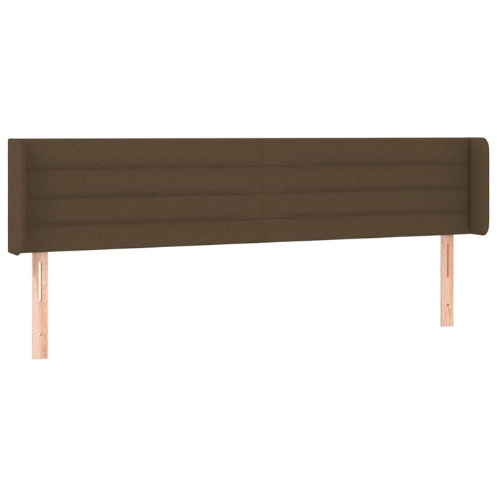 Tăblie de pat cu aripioare maro închis 203x16x78/88 cm textil - WALTI WALTI