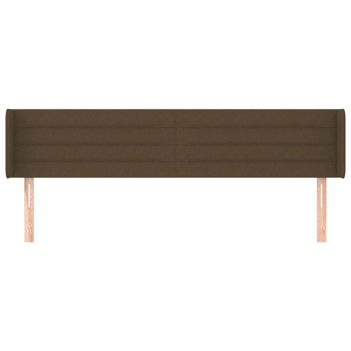 Tăblie de pat cu aripioare maro închis 203x16x78/88 cm textil - WALTI WALTI