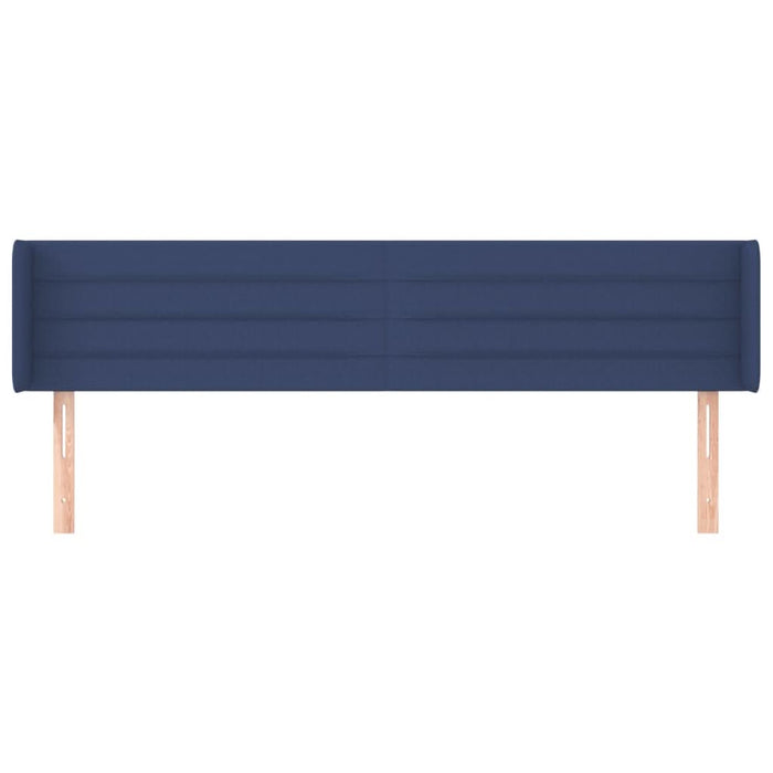 Tăblie de pat cu aripioare, albastru, 203x16x78/88 cm textil - WALTI WALTI