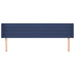 Tăblie de pat cu aripioare, albastru, 203x16x78/88 cm textil - WALTI WALTI