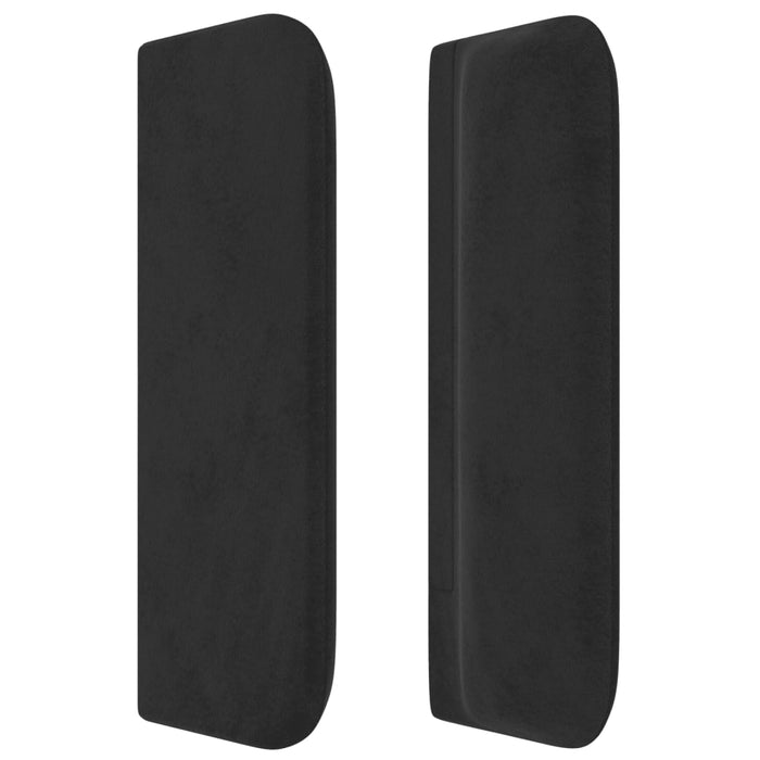 Tăblie de pat cu aripioare negru 83x16x78/88 cm catifea WALTI