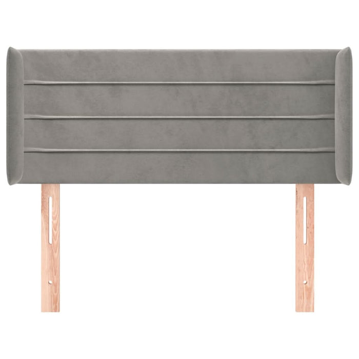 Tăblie de pat cu aripioare gri deschis 93x16x78/88 cm catifea - WALTI WALTI