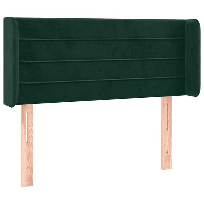 Tăblie pat cu aripioare verde închis 93x16x78/88 cm catifea WALTI