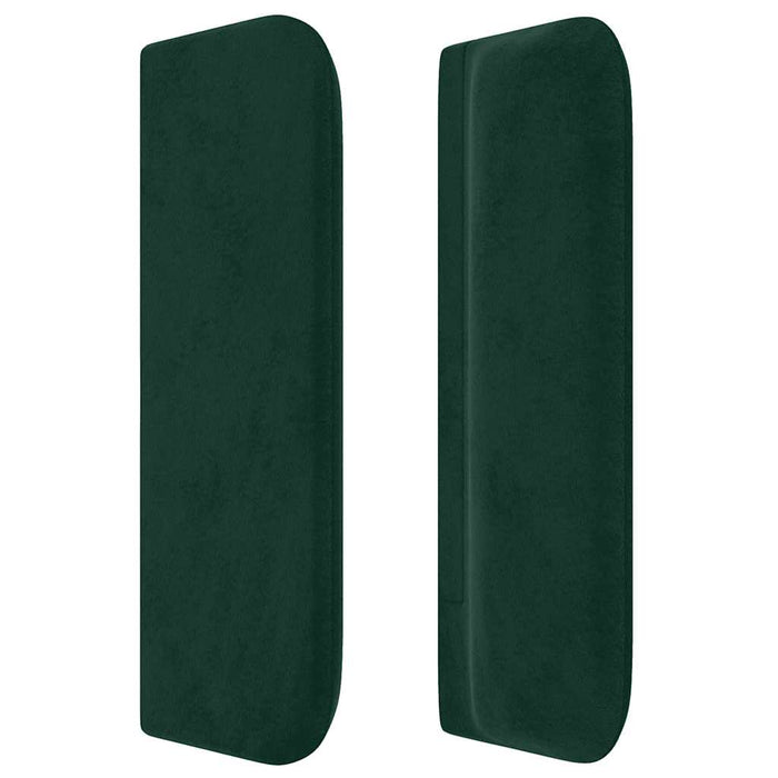 Tăblie pat cu aripioare verde închis 93x16x78/88 cm catifea WALTI