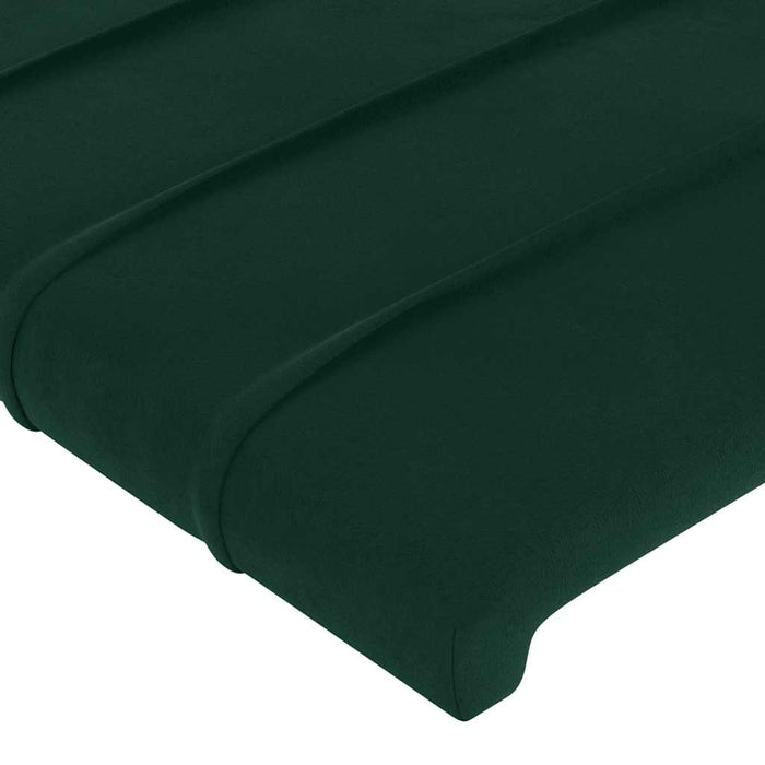 Tăblie pat cu aripioare verde închis 93x16x78/88 cm catifea WALTI