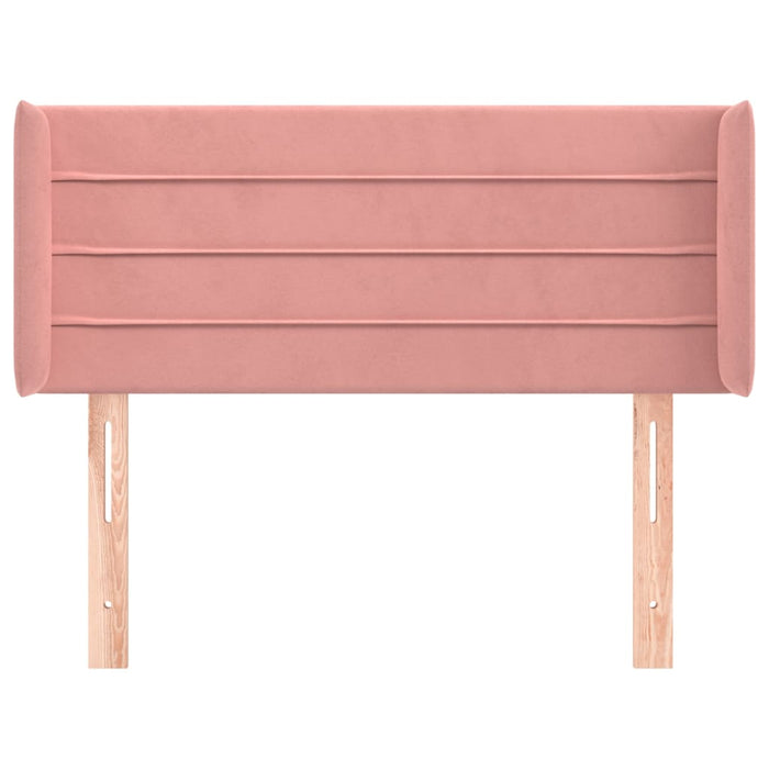 Tăblie de pat cu aripioare roz 93x16x78/88 cm catifea - WALTI WALTI