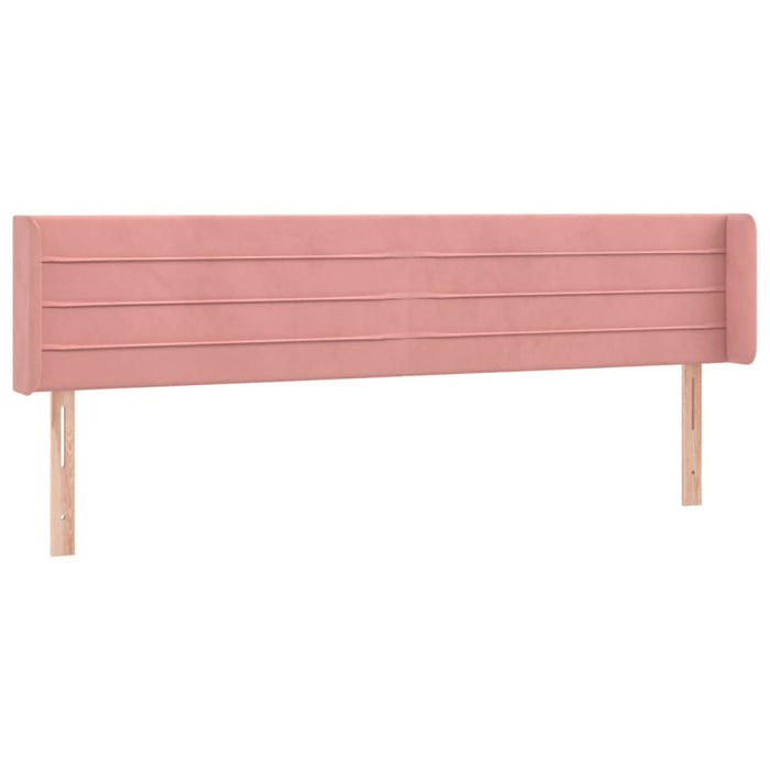 Tăblie de pat cu aripioare roz 163x16x78/88 cm catifea - WALTI WALTI