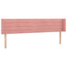 Tăblie de pat cu aripioare roz 163x16x78/88 cm catifea - WALTI WALTI