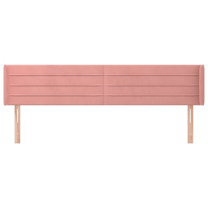 Tăblie de pat cu aripioare roz 163x16x78/88 cm catifea - WALTI WALTI