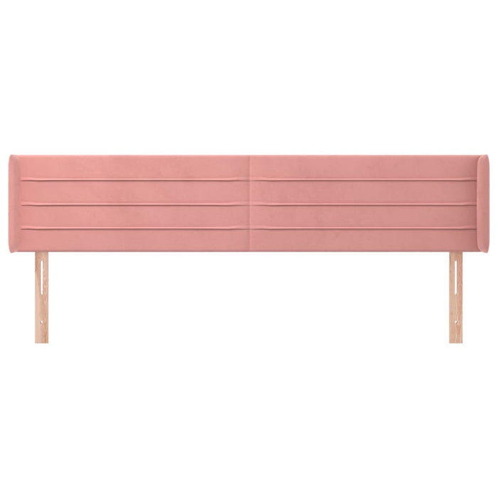 Tăblie de pat cu aripioare roz 183x16x78/88 cm catifea - WALTI WALTI