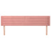 Tăblie de pat cu aripioare roz 203x16x78/88 cm catifea - WALTI WALTI