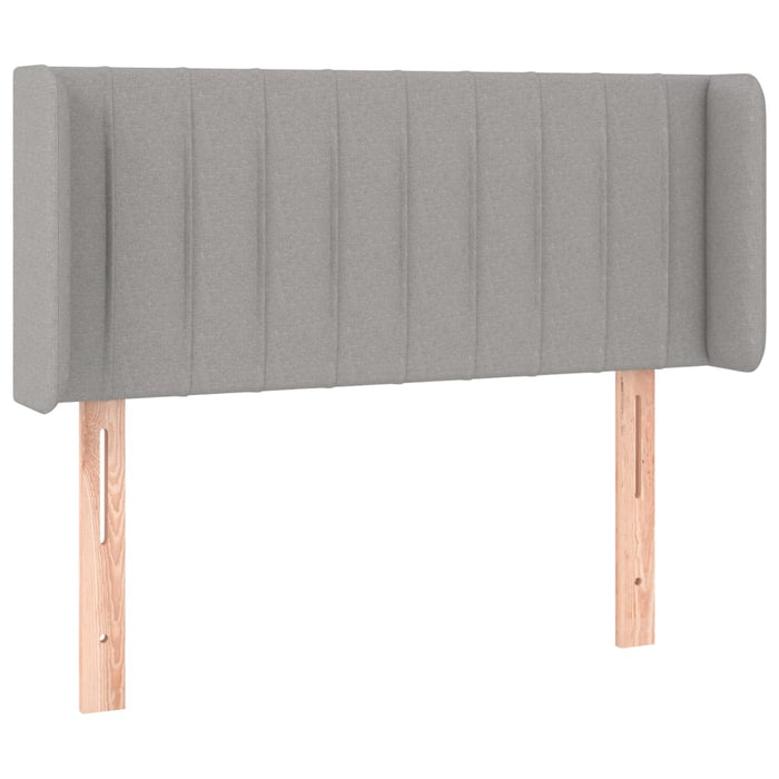 Tăblie de pat cu aripioare gri deschis 83x16x78/88 cm textil WALTI