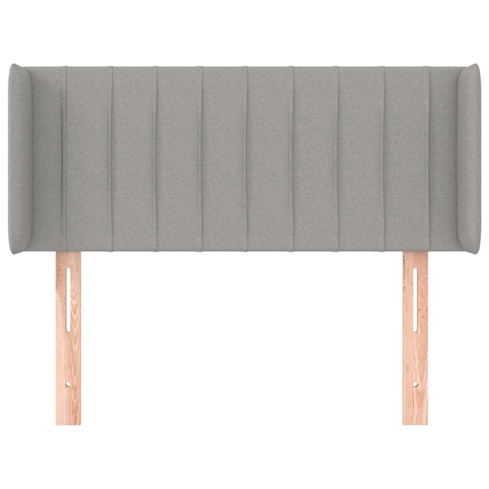 Tăblie de pat cu aripioare gri deschis 83x16x78/88 cm textil WALTI