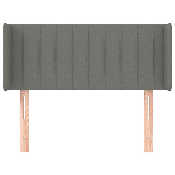 Tăblie de pat cu aripioare gri închis 83x16x78/88 cm textil - WALTI WALTI