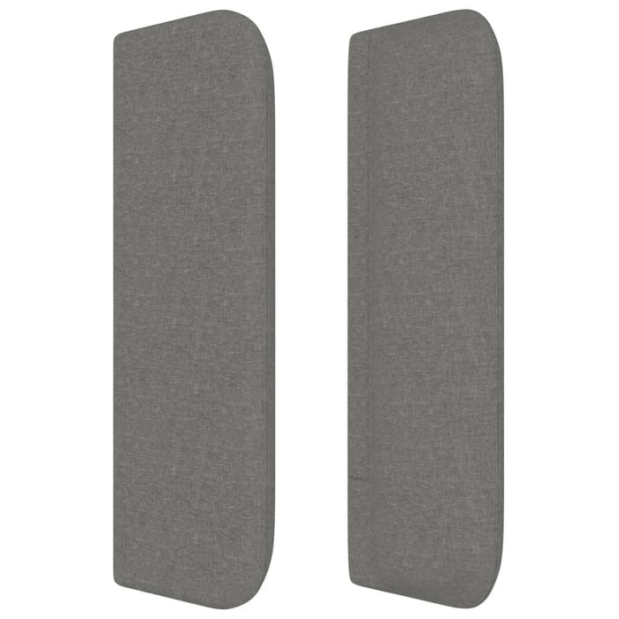 Tăblie de pat cu aripioare gri închis 83x16x78/88 cm textil - WALTI WALTI