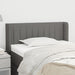 Tăblie de pat cu aripioare gri închis 83x16x78/88 cm textil - WALTI WALTI