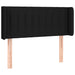 Tăblie de pat cu aripioare negru 83x16x78/88 cm textil - WALTI WALTI