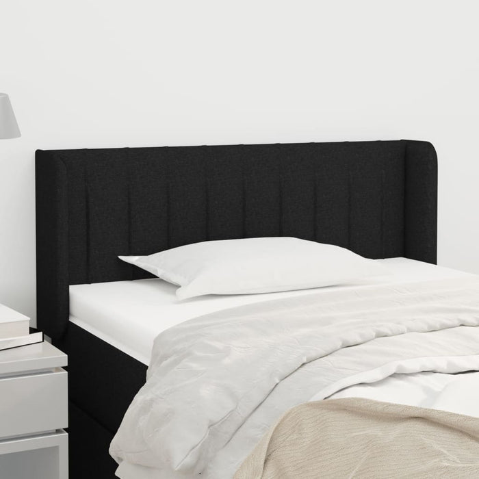 Tăblie de pat cu aripioare negru 83x16x78/88 cm textil - WALTI WALTI