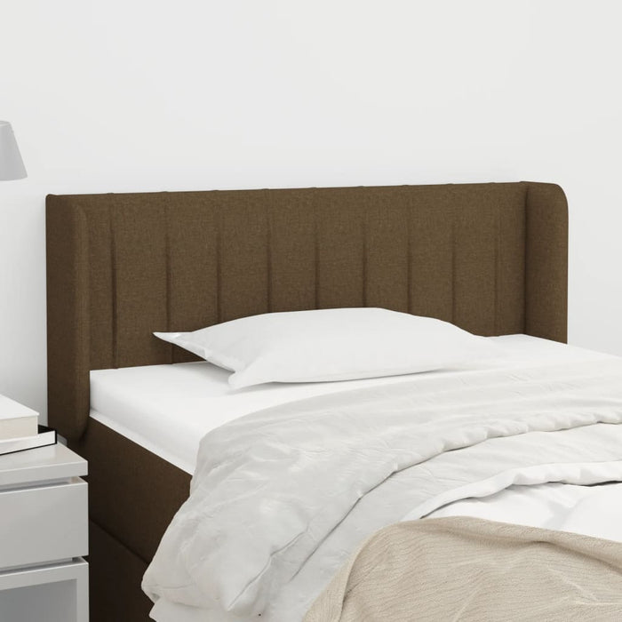Tăblie de pat cu aripioare maro închis 83x16x78/88 cm textil - WALTI WALTI