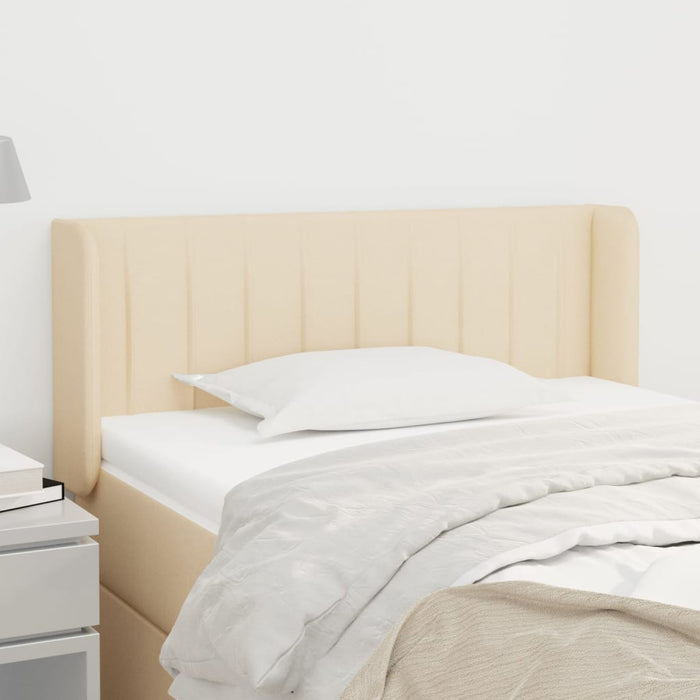 Tăblie de pat cu aripioare crem 83x16x78/88 cm textil WALTI