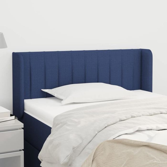Tăblie de pat cu aripioare albastru 83x16x78/88 cm textil - WALTI WALTI